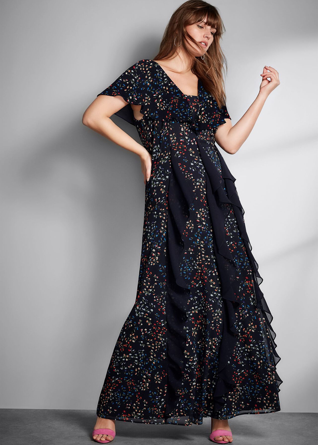 Audrina Floral Maxi Dress