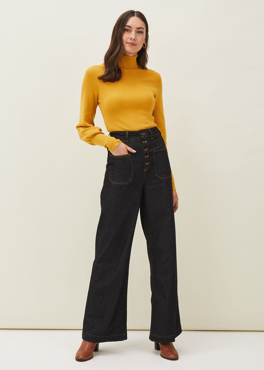Gwyneth Balloon Sleeve Fine Knit Jumper