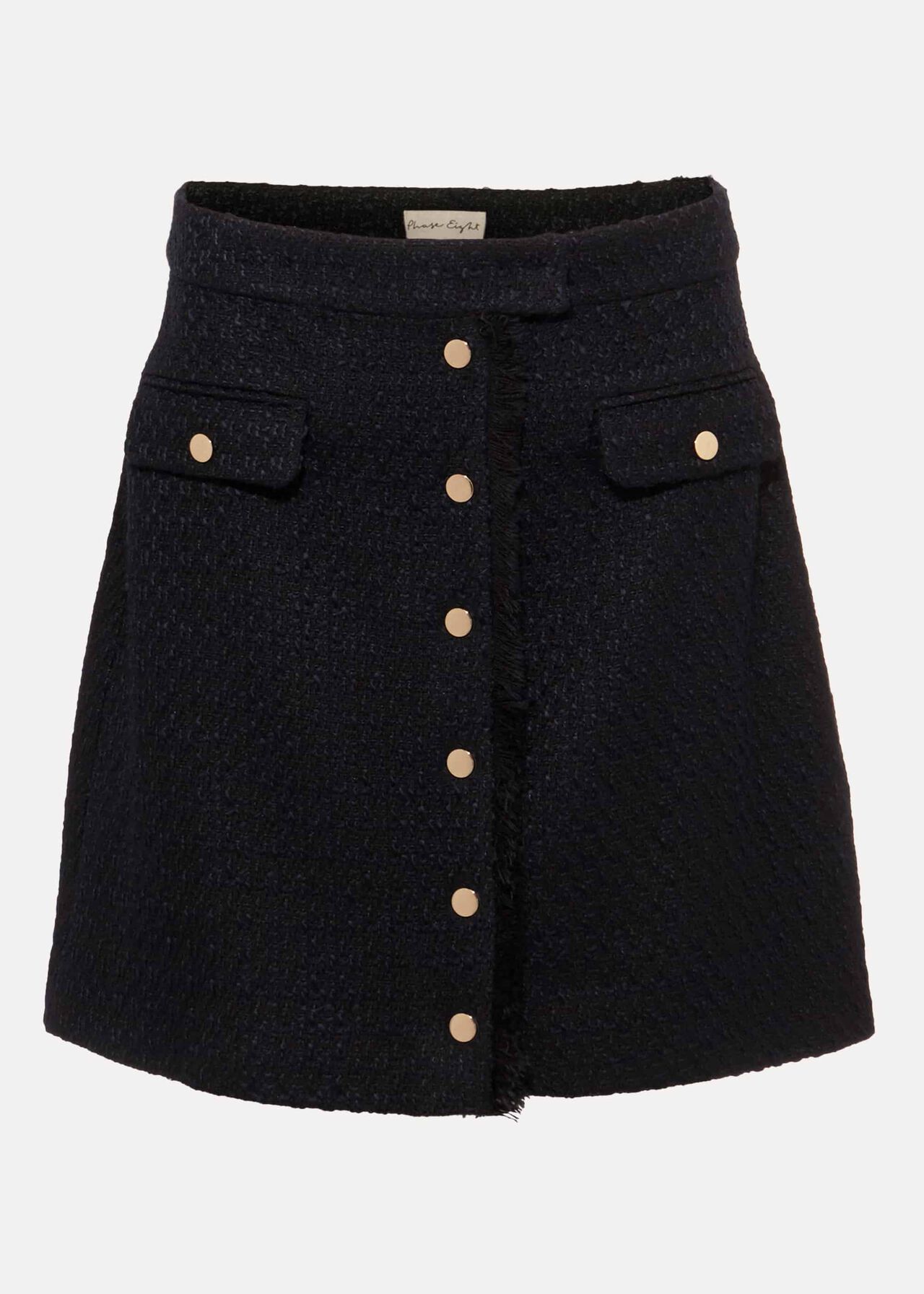 Tweed Button Skirt