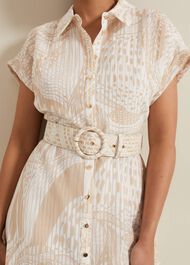Petite Mandi Abstract Shirt Dress