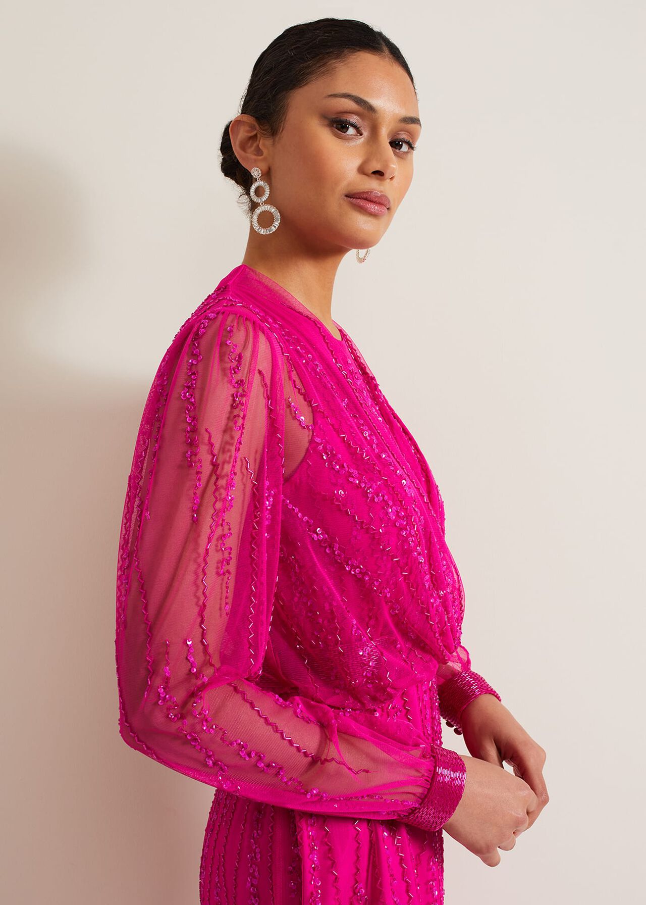 Lila Beaded Cover Up