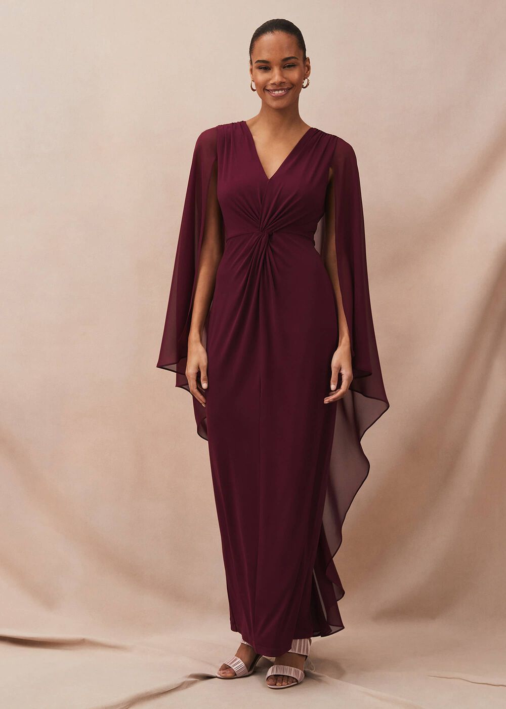 chinese dress ladies More To Come Black Strapless Wrap Cape Maxi Dress With Corsage – Club L  London main image 1