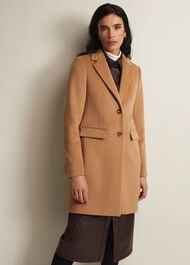 Lydia Camel Wool Smart Coat