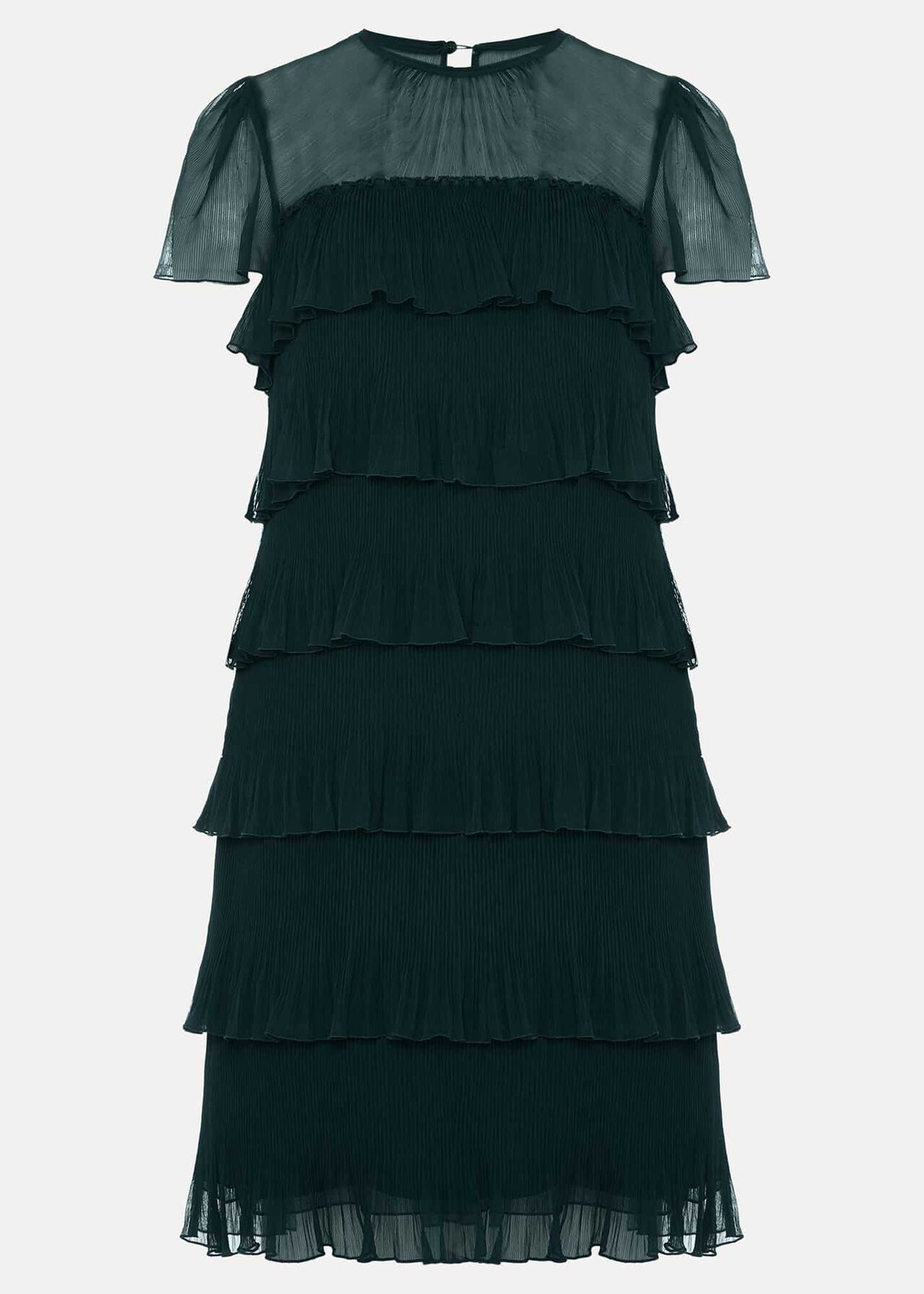 Mimi Dark Green Frill Mini Dress