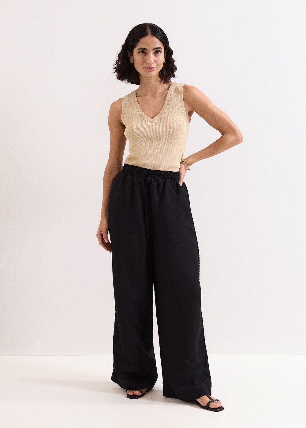 Rowan Linen Blend Pull On Trousers