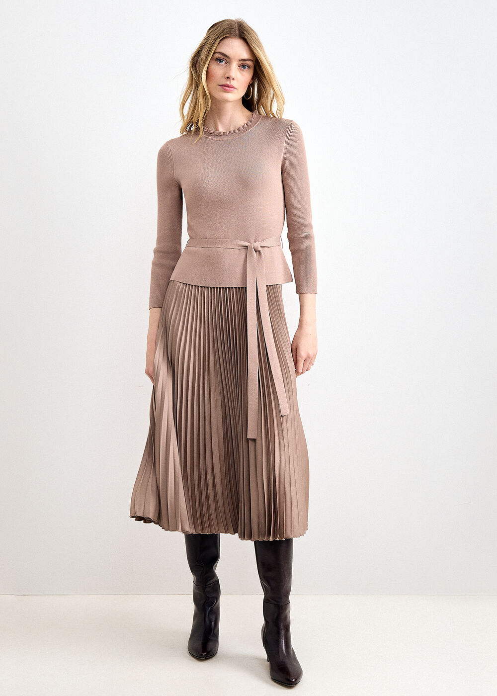 Jodie Knit Fit and Flare Midi Dress