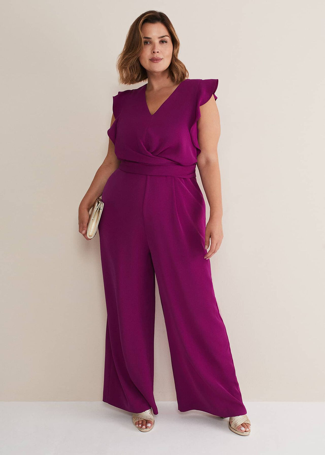 Ayla Ruffle Wrap Jumpsuit