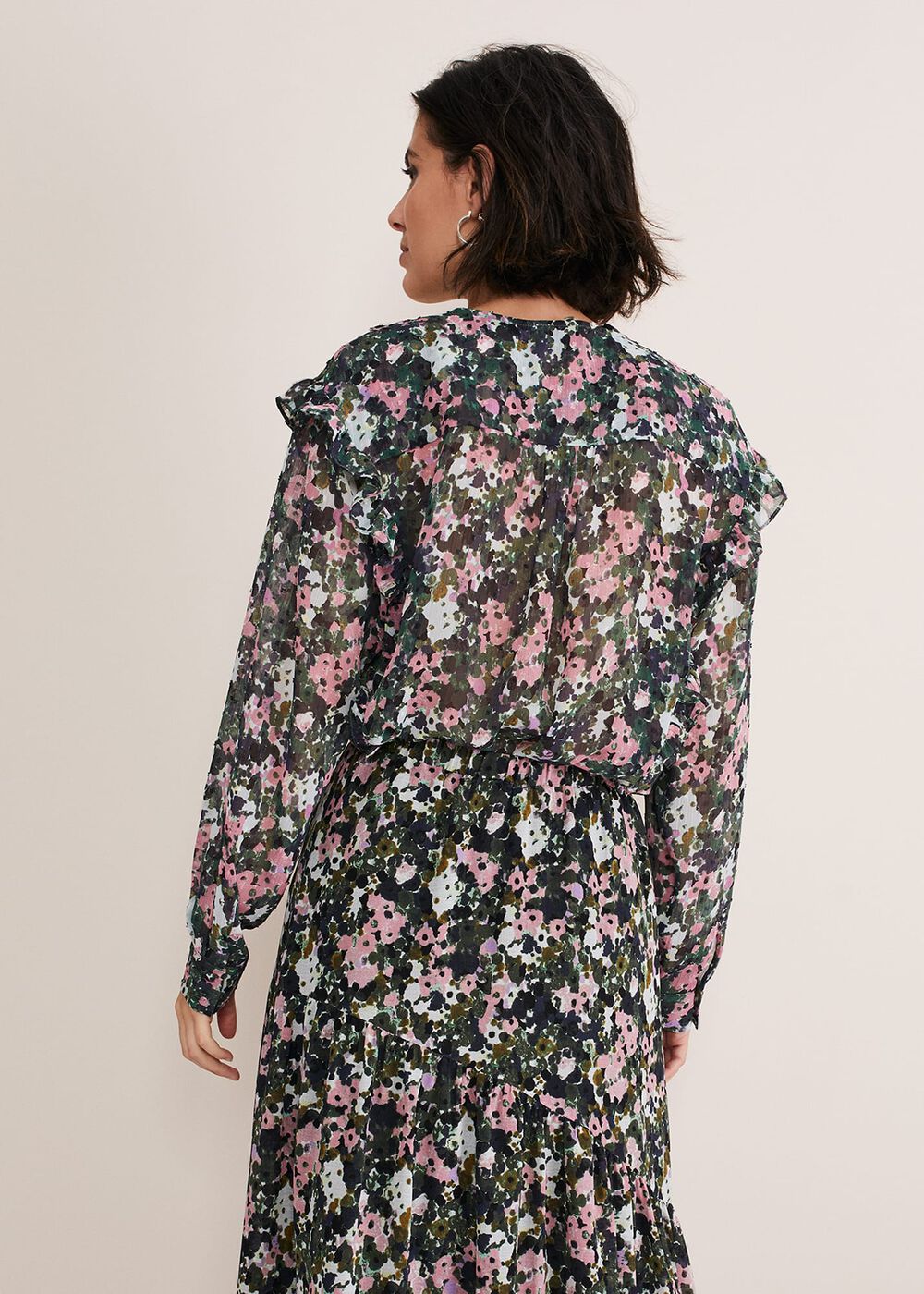 Zowena Floral Chiffon Blouse