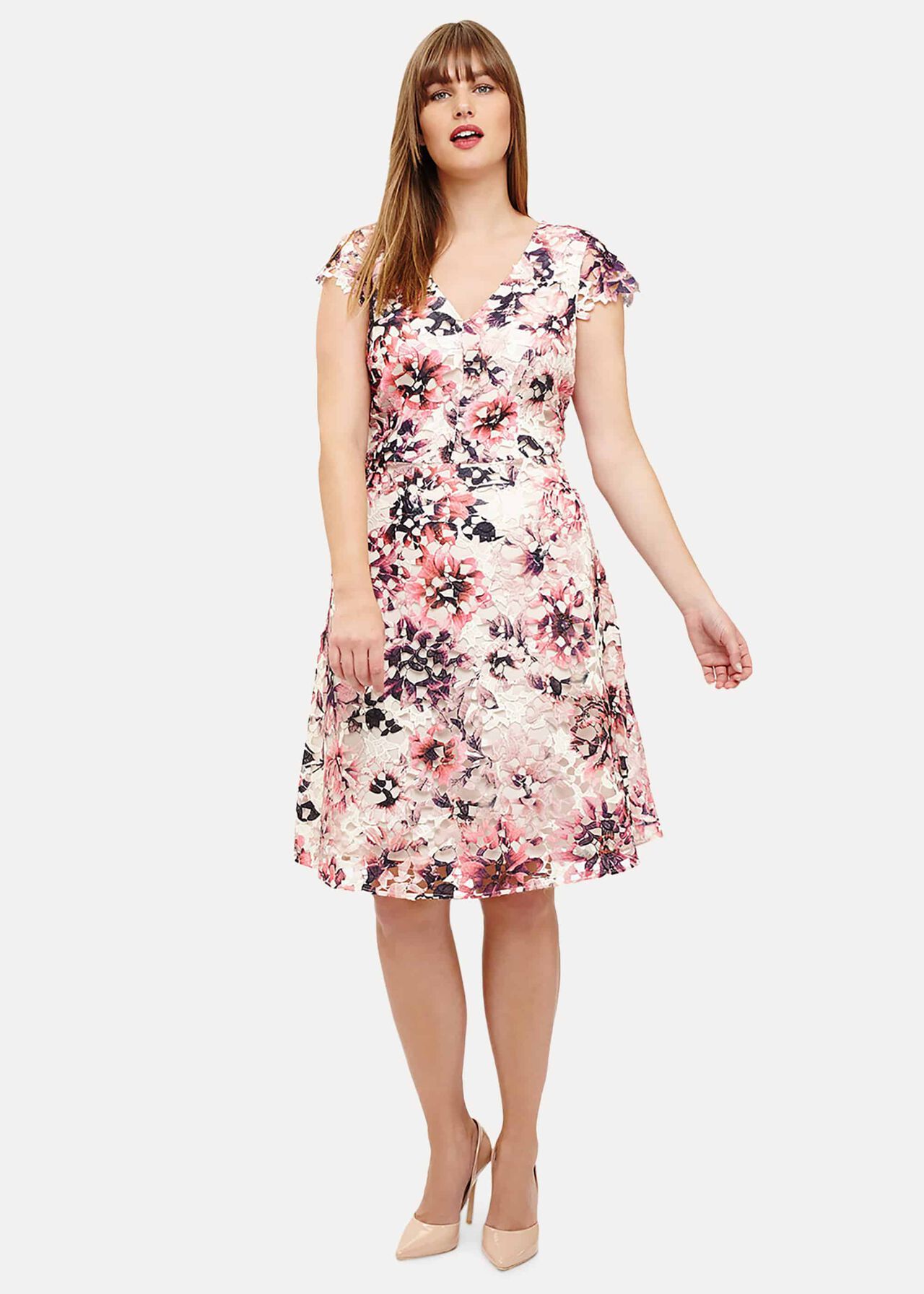 Joselyn Printed Lace Dress