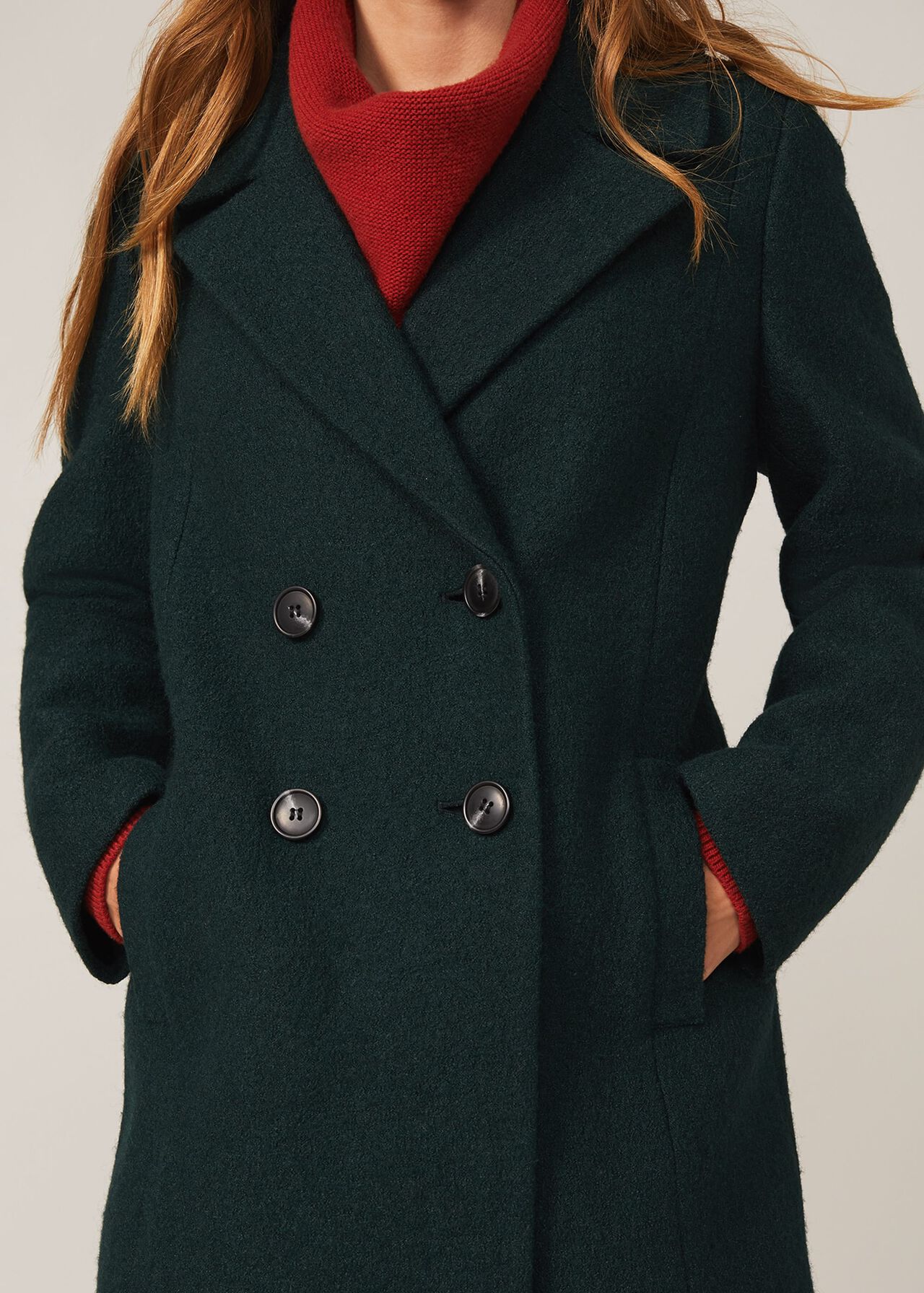 Lucine Double Breasted Wool Coat