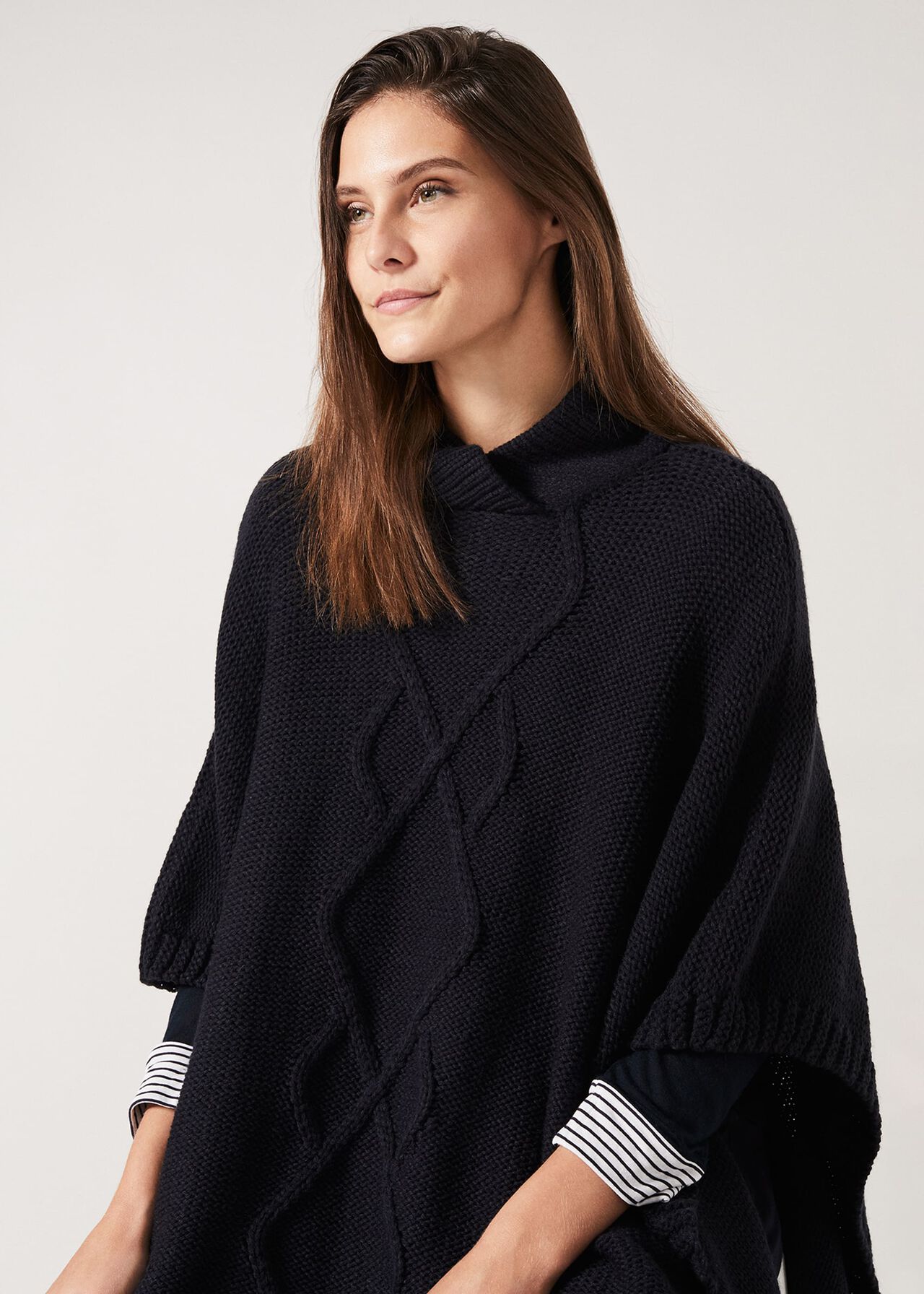 Melly Cable Knit Poncho