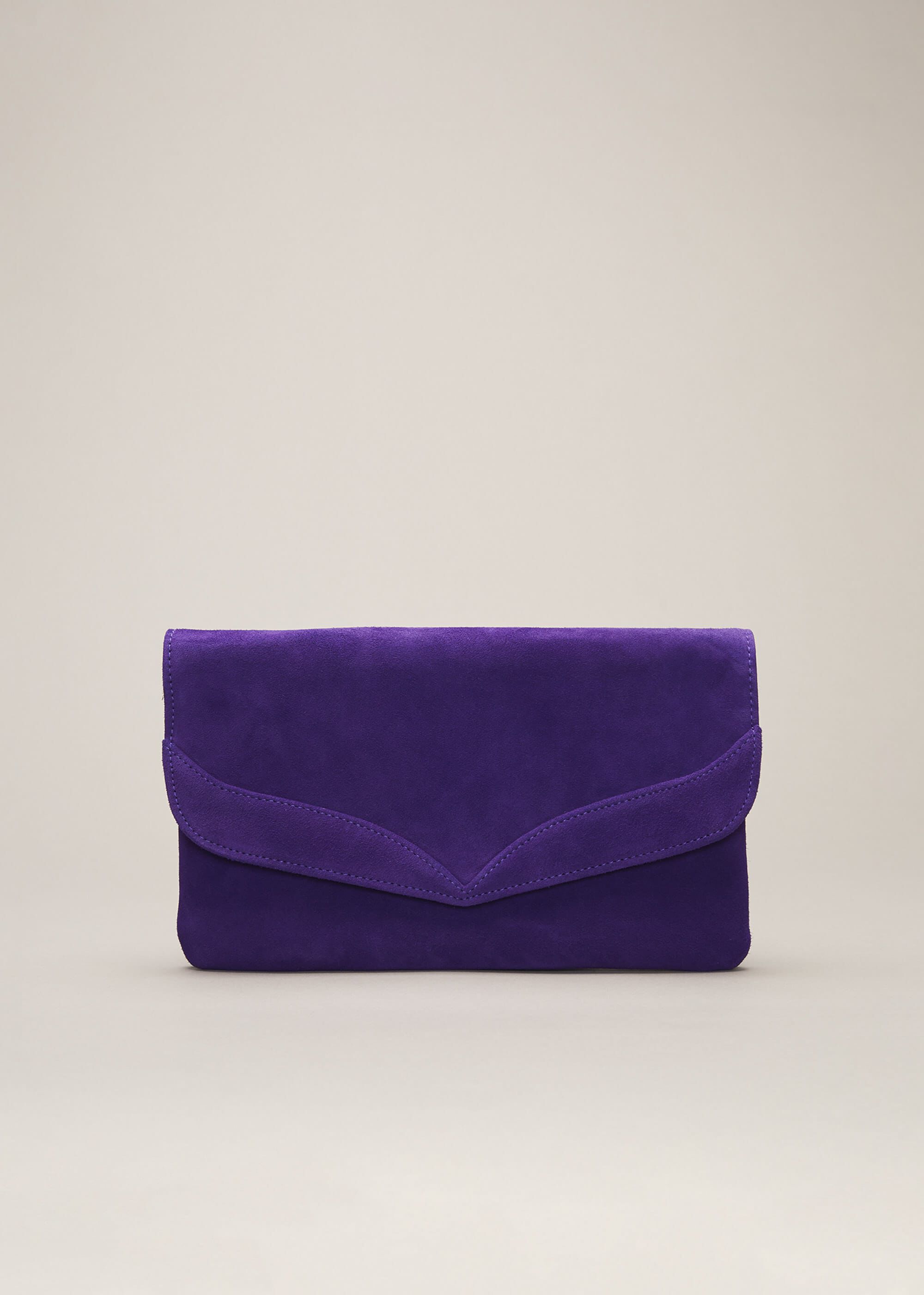 Caitlin Suede Clutch Bag