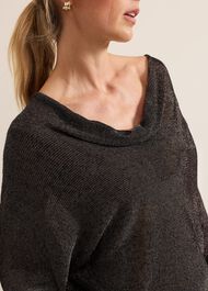 Malti Metallic Cowl Neck Knit