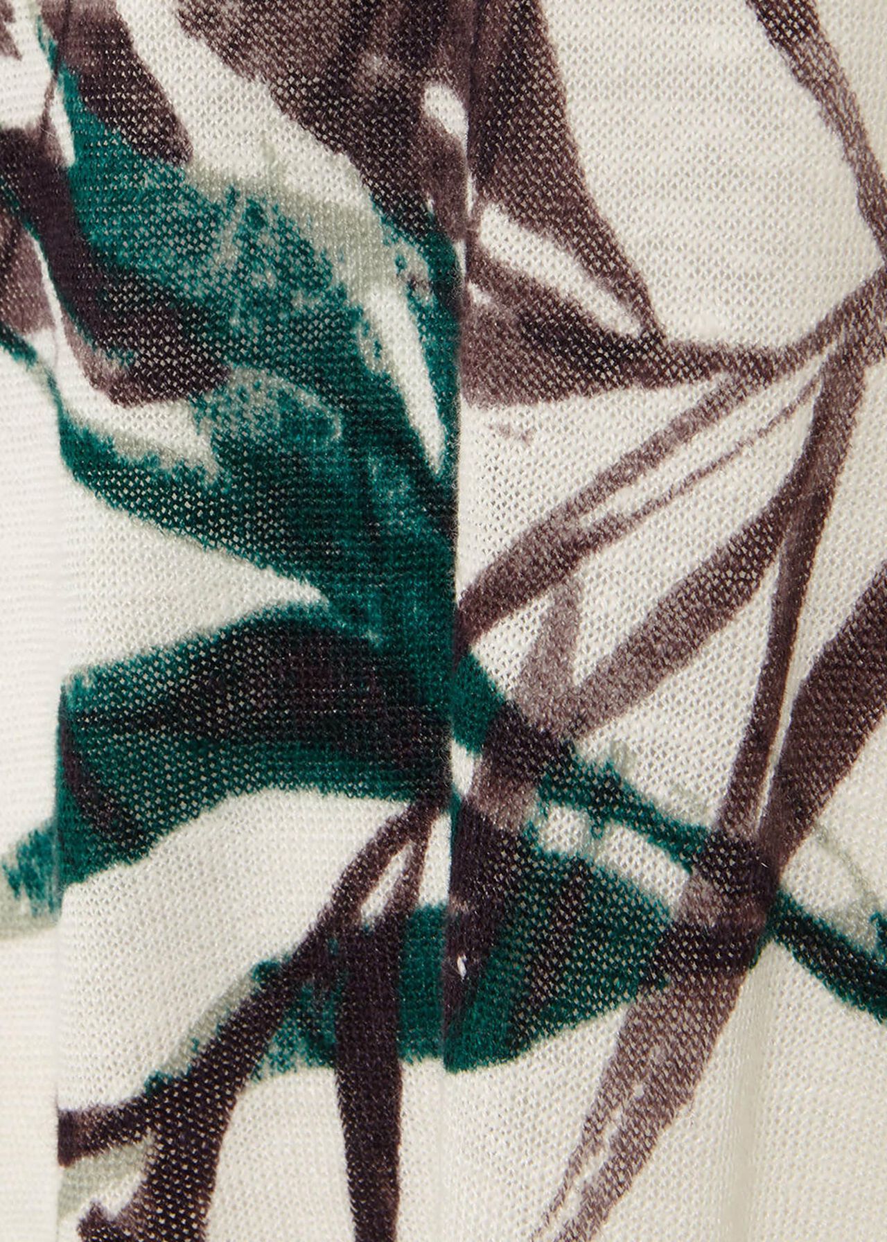 Bora Linen Bamboo Print Knit Top