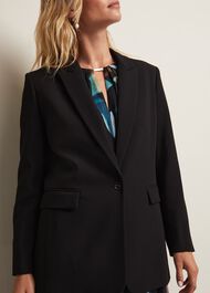 Neah Black Crepe Blazer