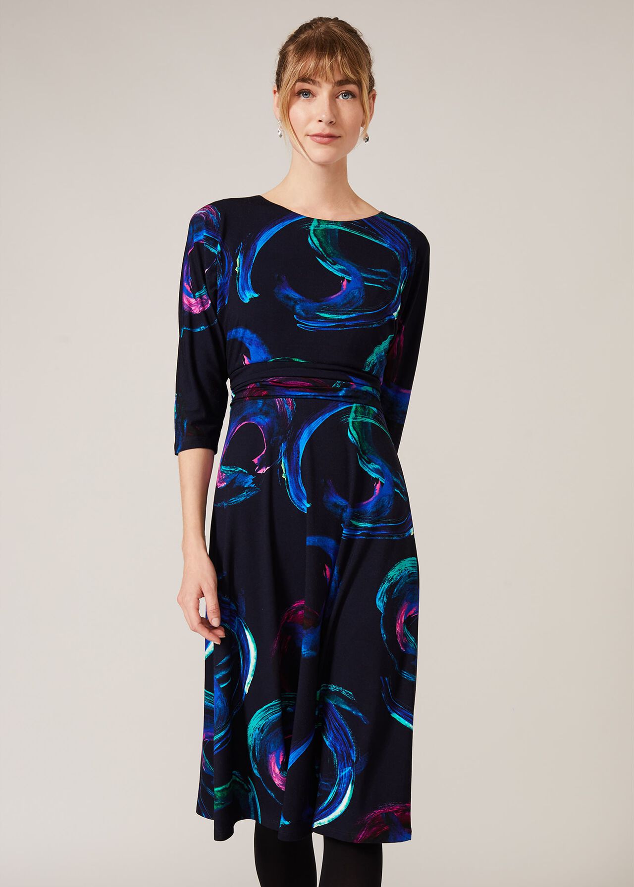 Viola Swirl Print Dress