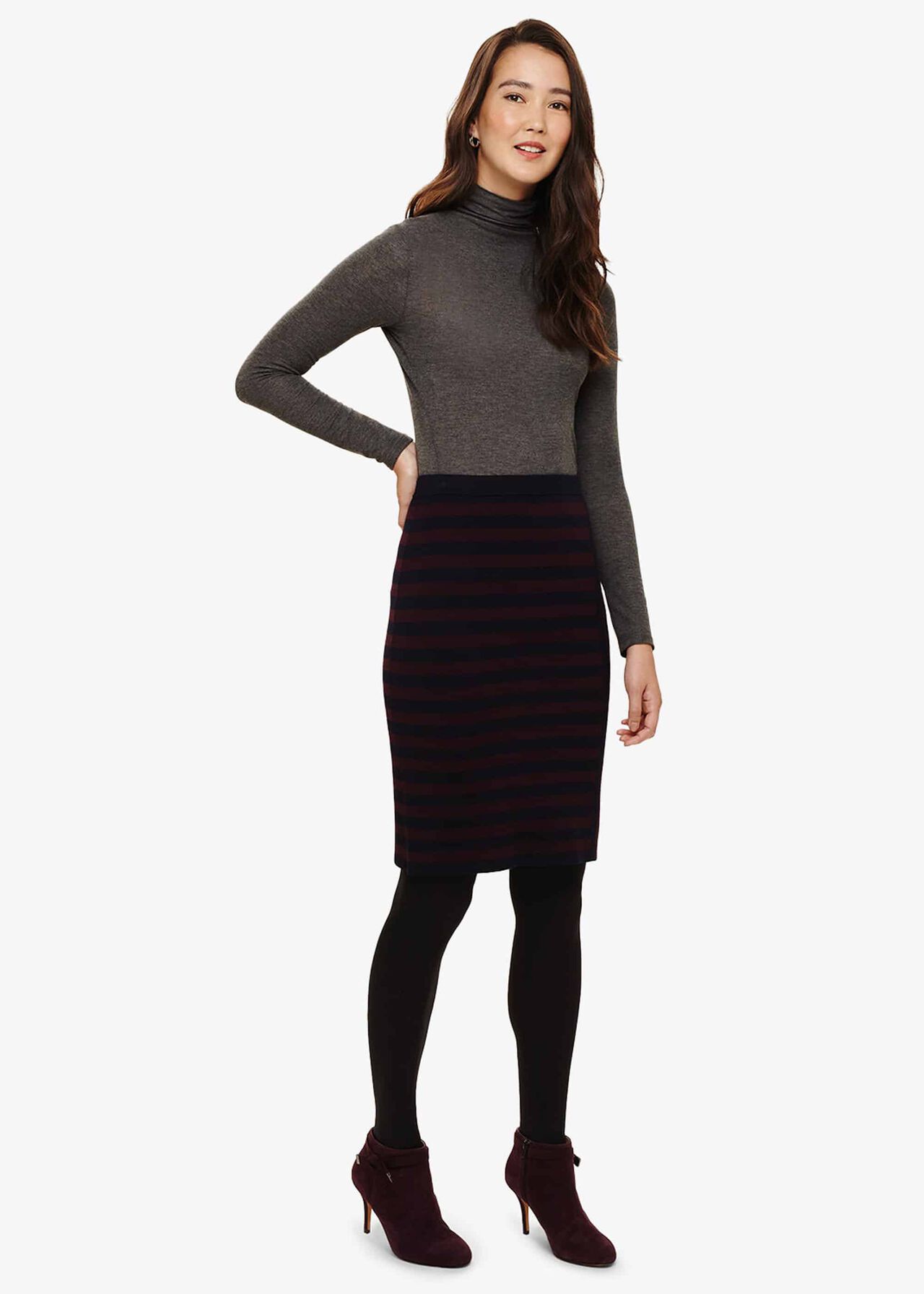 Stacey Fitted Stripe Skirt Phase Eight 
