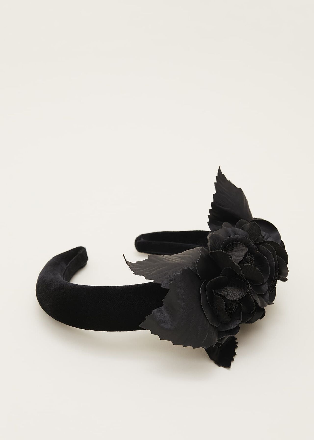 Tammy Black Flower Headband