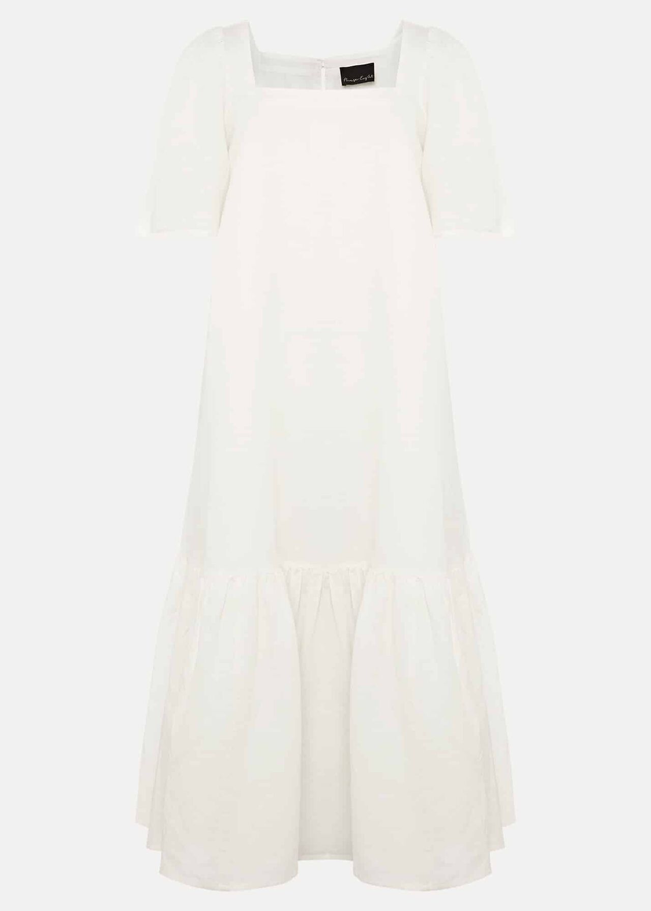 Claria White Midi Dress