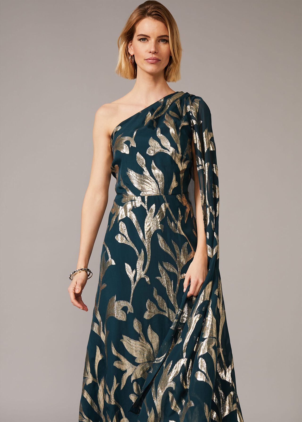Kiara Shimmer Drape Dress