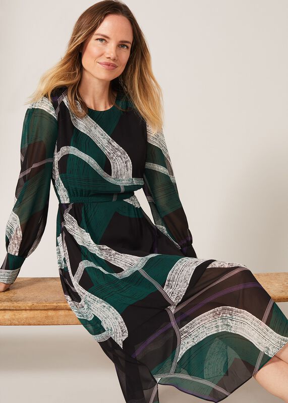 Saoirse Swirls Chiffon Dress