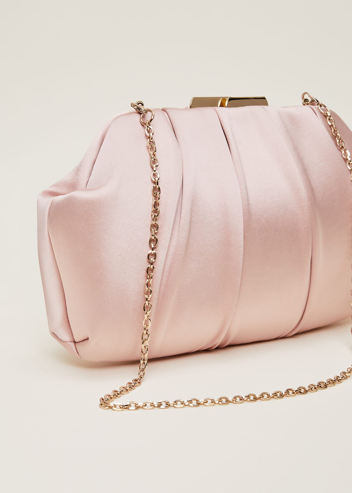 Satin Evening Bag Hot Pink Wedding Clutch - Heart Gem Closure: Handbags:  Amazon.com