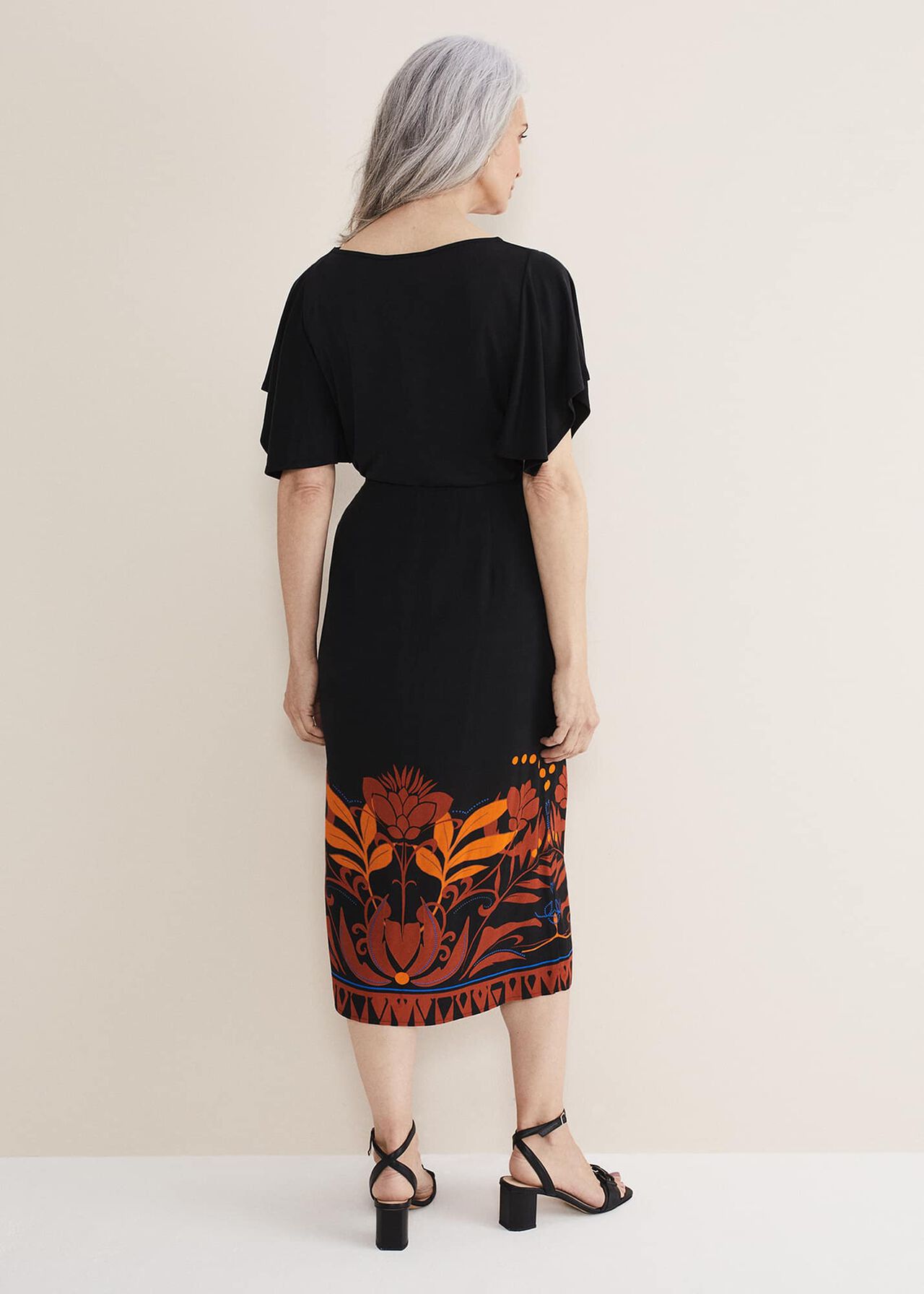 Bellita Placement Print Midi Skirt