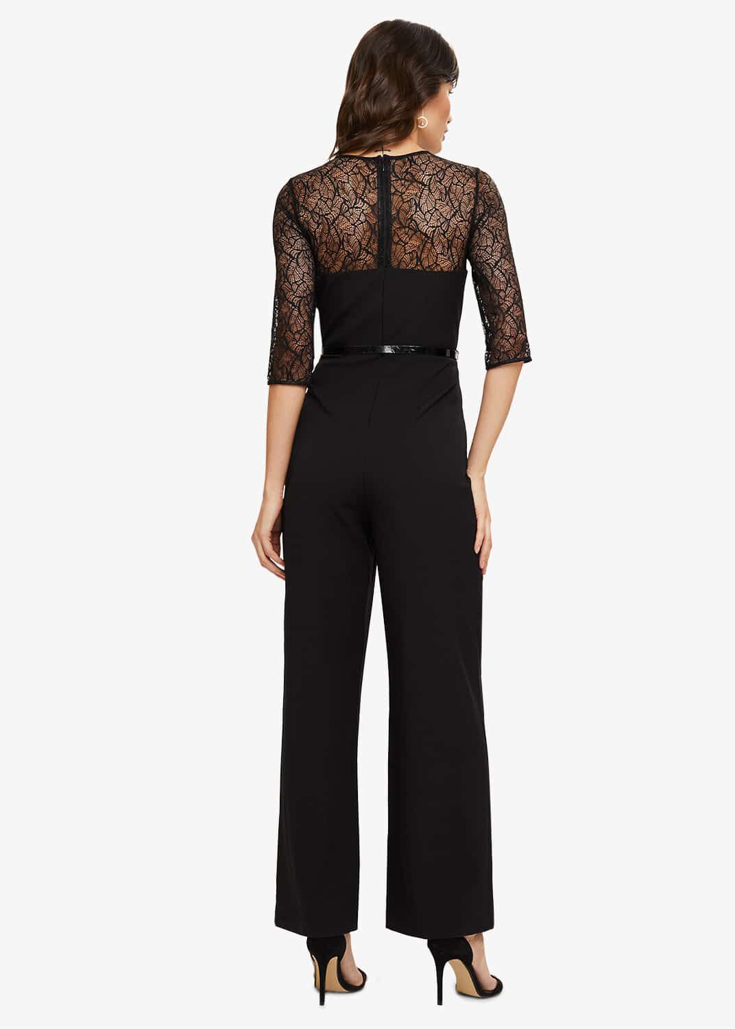 PAZ Jumpsuit in crepe and lace - Offline_Products - Maje.com