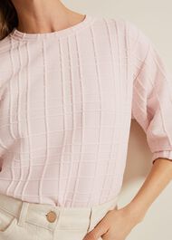 Tracy Check Textured Top