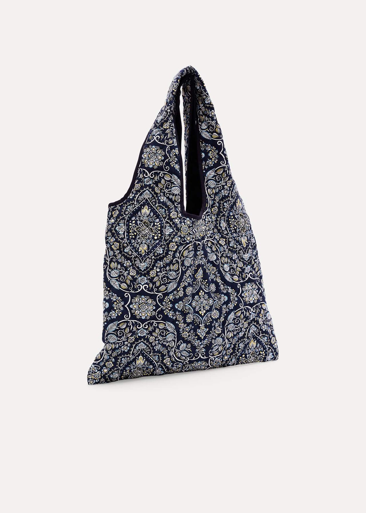 Paisley Print Quilted Shopper Bag