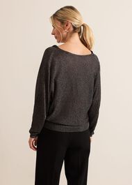 Malti Metallic Cowl Neck Knit