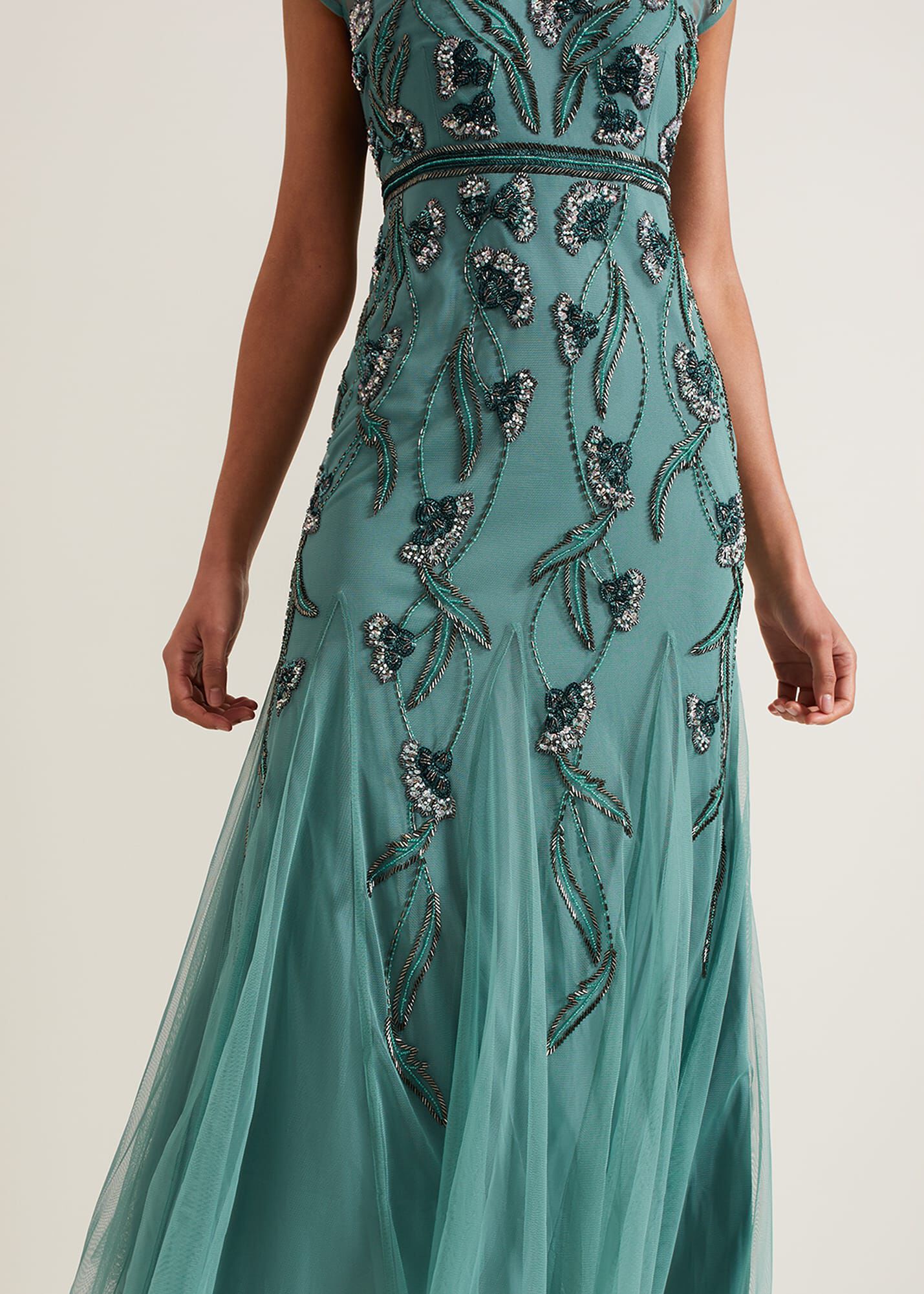 安心追跡付【Phase Eight】Evonneビーズドレス Evonne Beaded Maxi Dress | Phase Eight ROW |