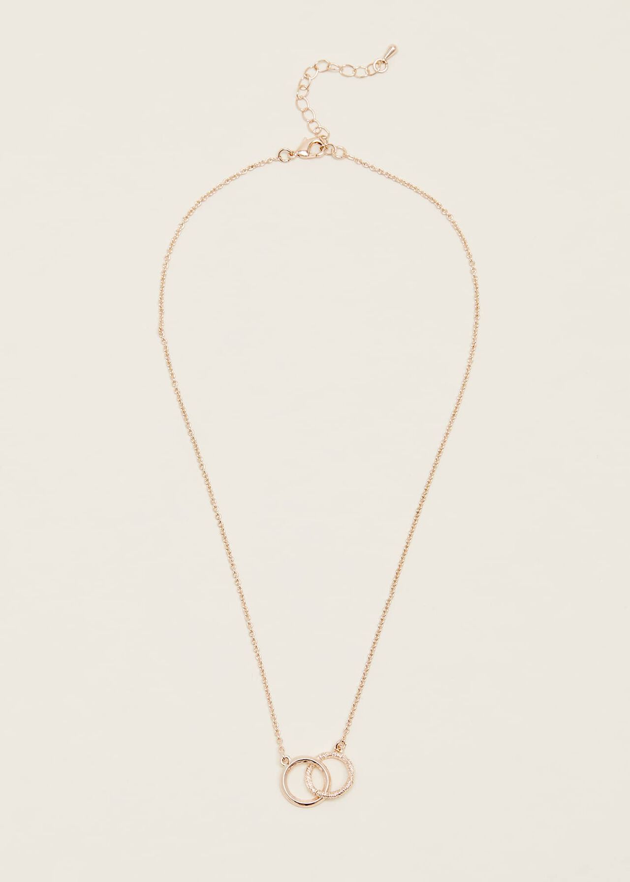 Gold Two Ring Necklace