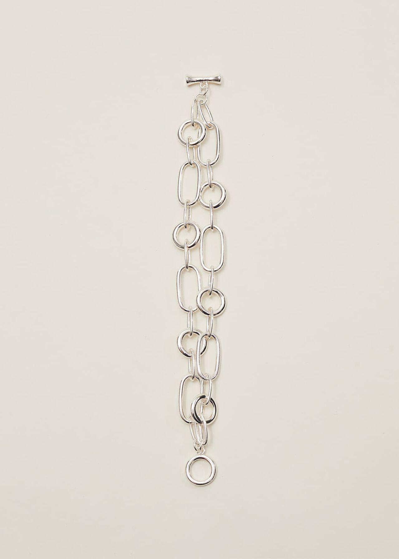 Miranda Silver Large Chain Bracelet