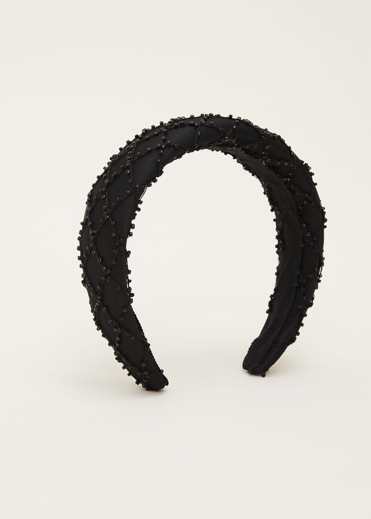 Black Beaded Headband