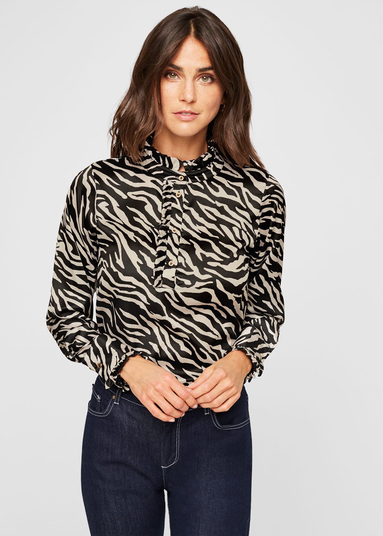 Aimee Zebra Print Blouse