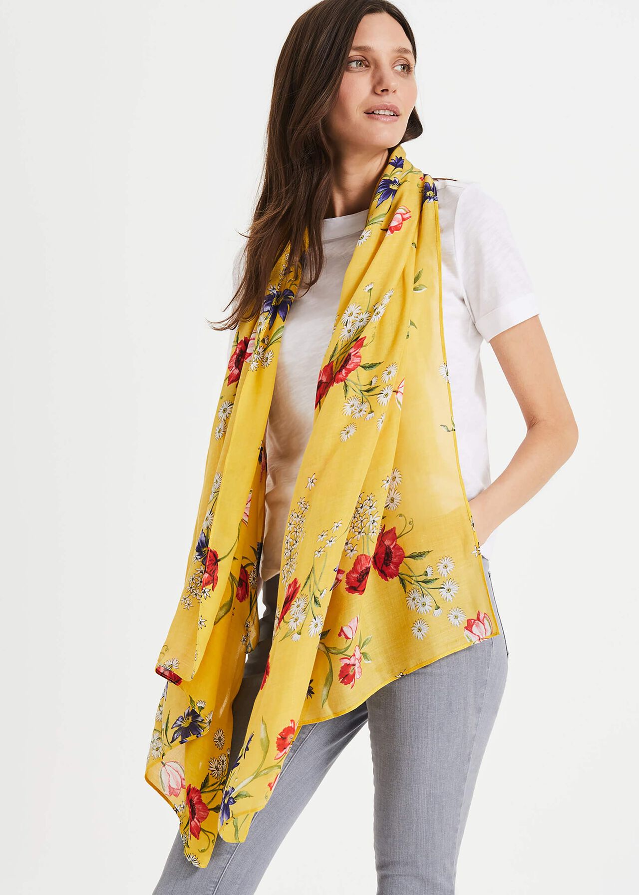 Janey Tropical Floral Scarf