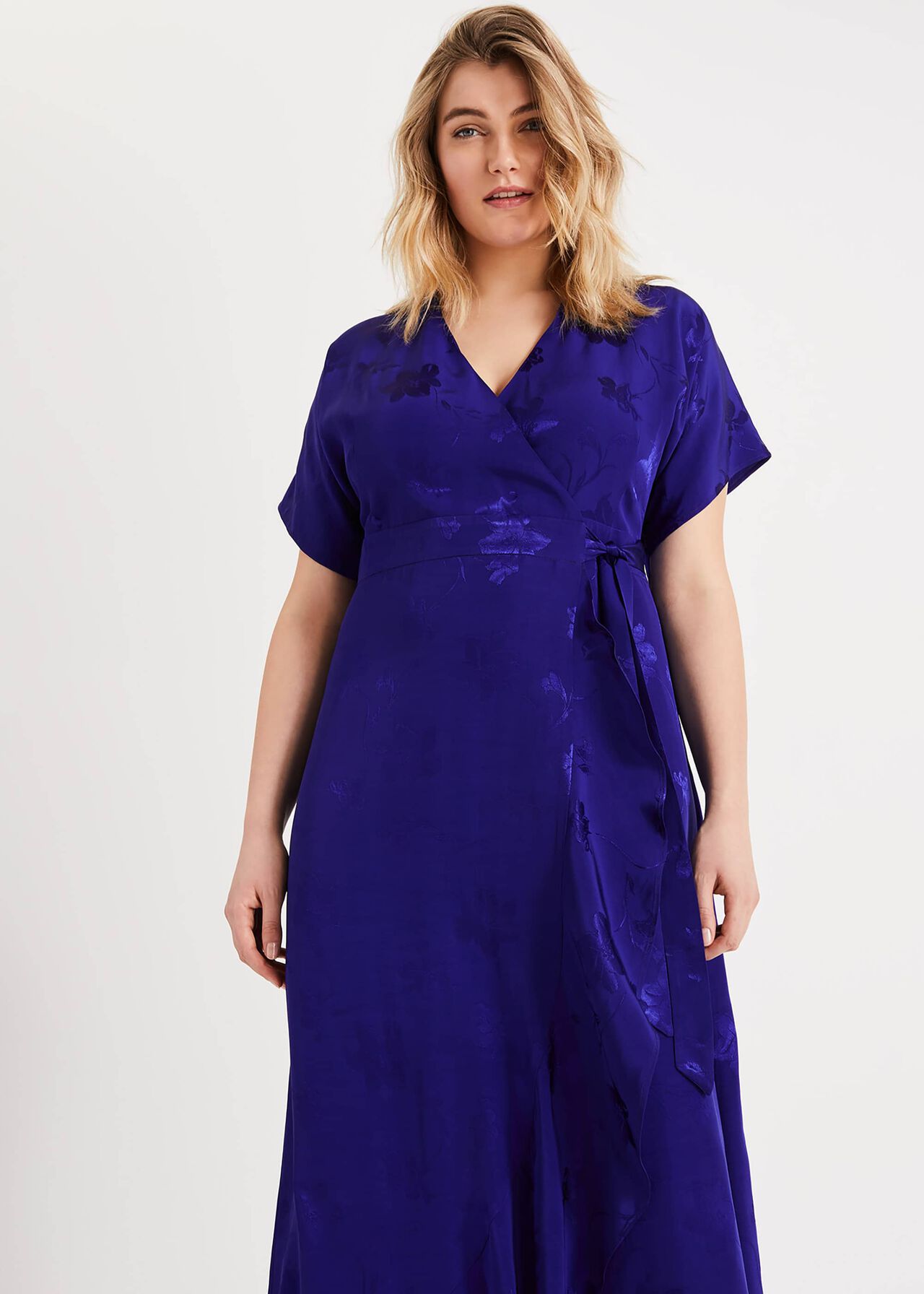 Phoebe Wrap Jacquard Dress