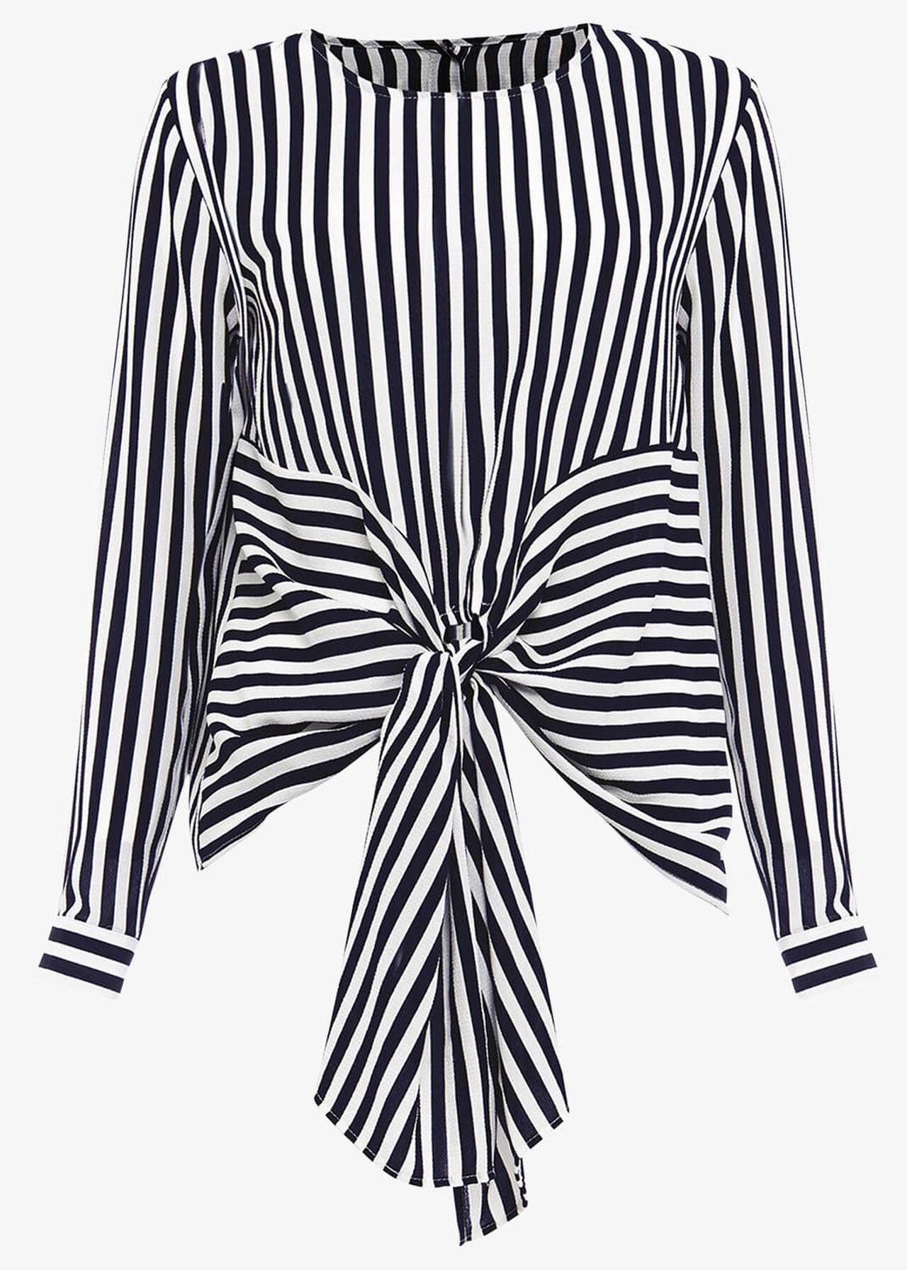 Greta Stripe Tie Waist Blouse