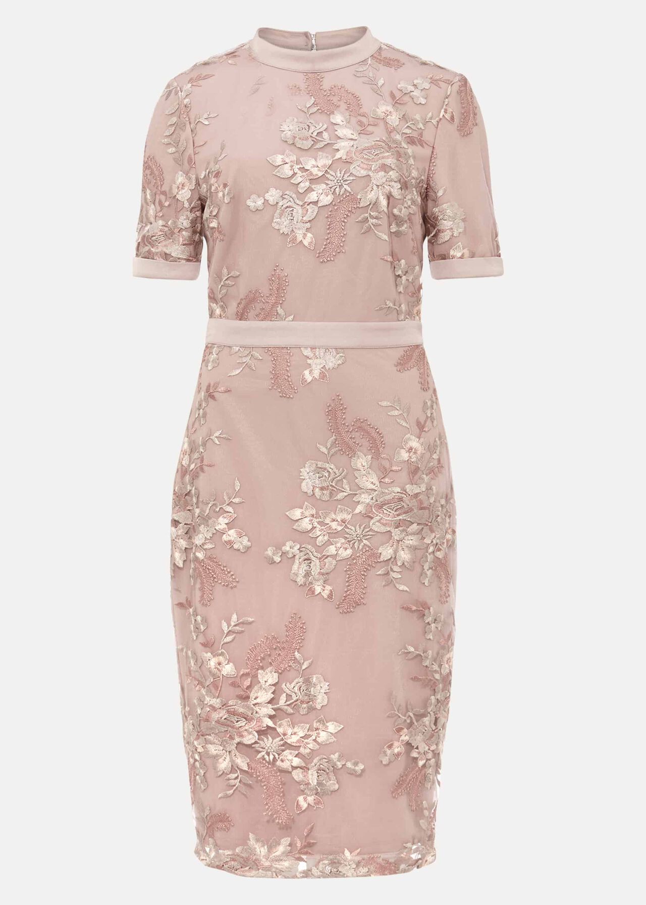 Evena Embroidered Fitted Dress