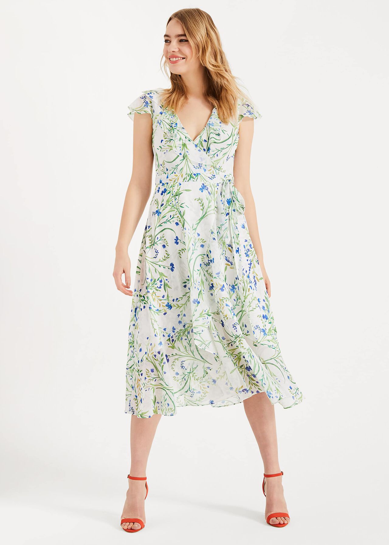Flavia Floral Wrap Dress | Phase Eight