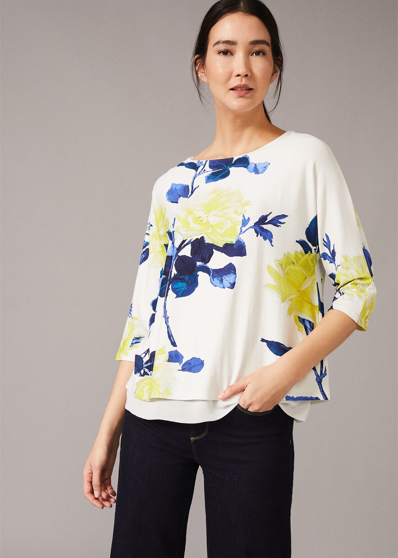 Mina Floral Double Layer Top