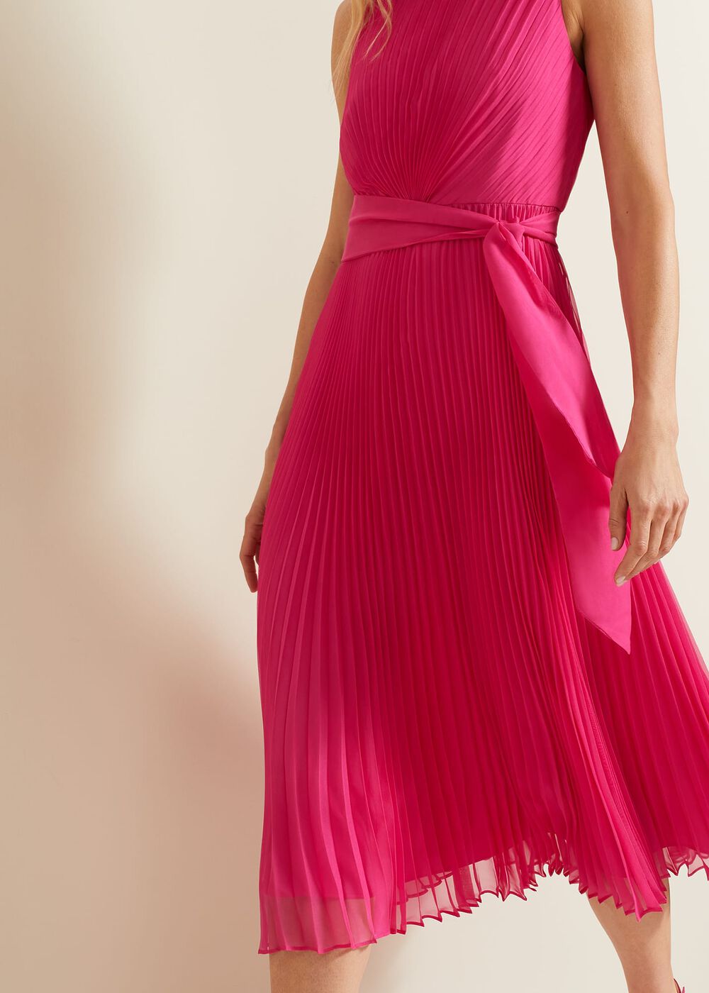 Simara Pleated Midi Dress