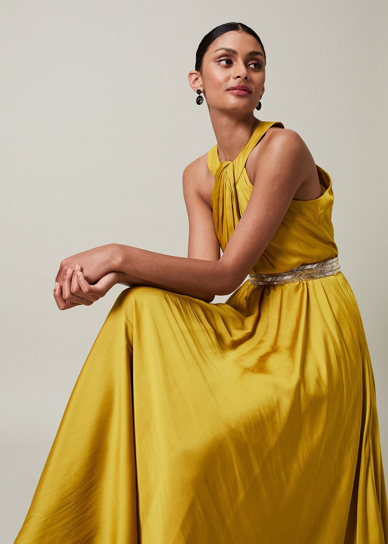 Vanessa Beaded Belt Maxi Dress
