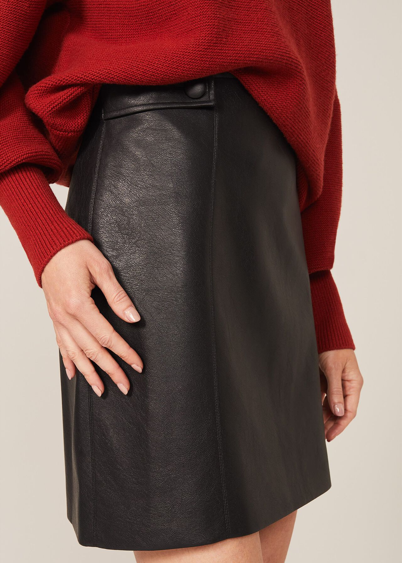 Nadine Faux Leather Skirt