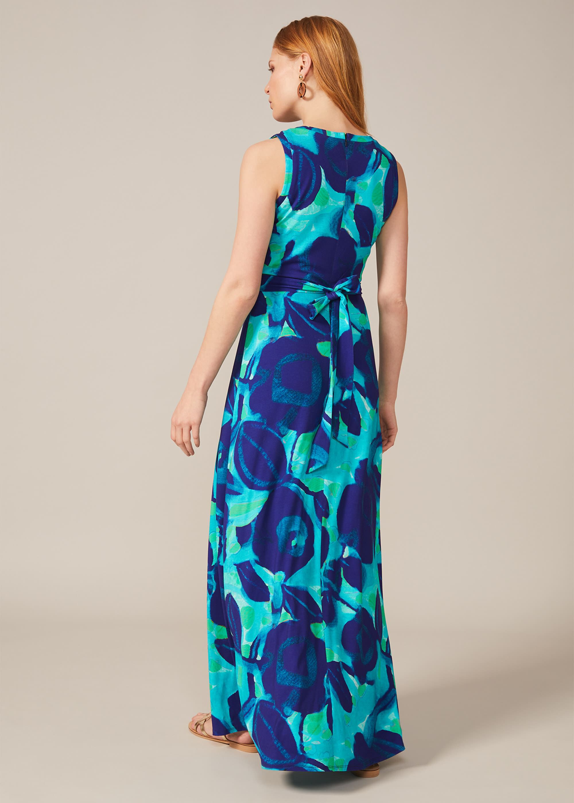 Evalyn Abstract Print Maxi Dress