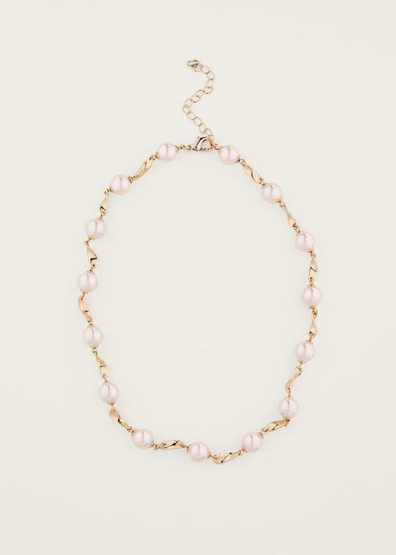 Pearl And Twist Necklace