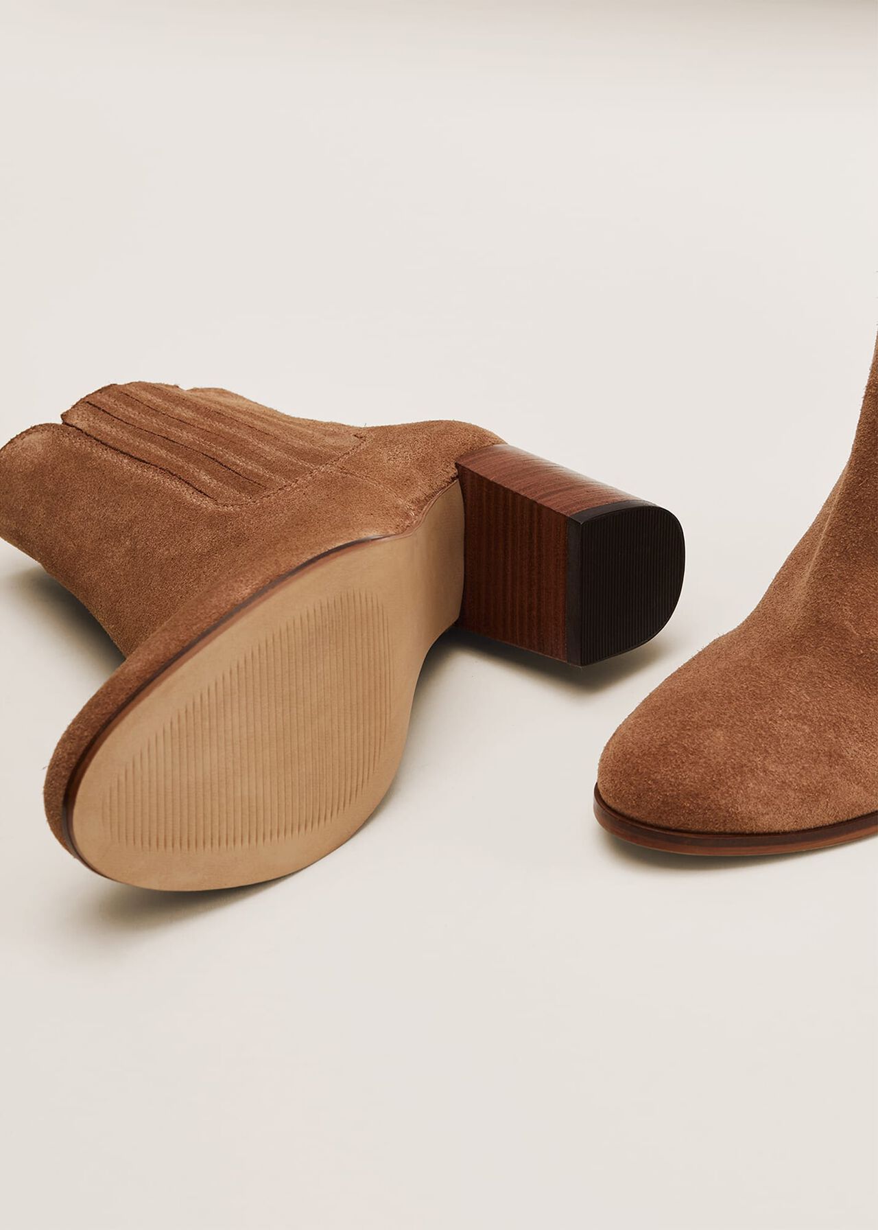 Camila Tan Suede Ankle Boots