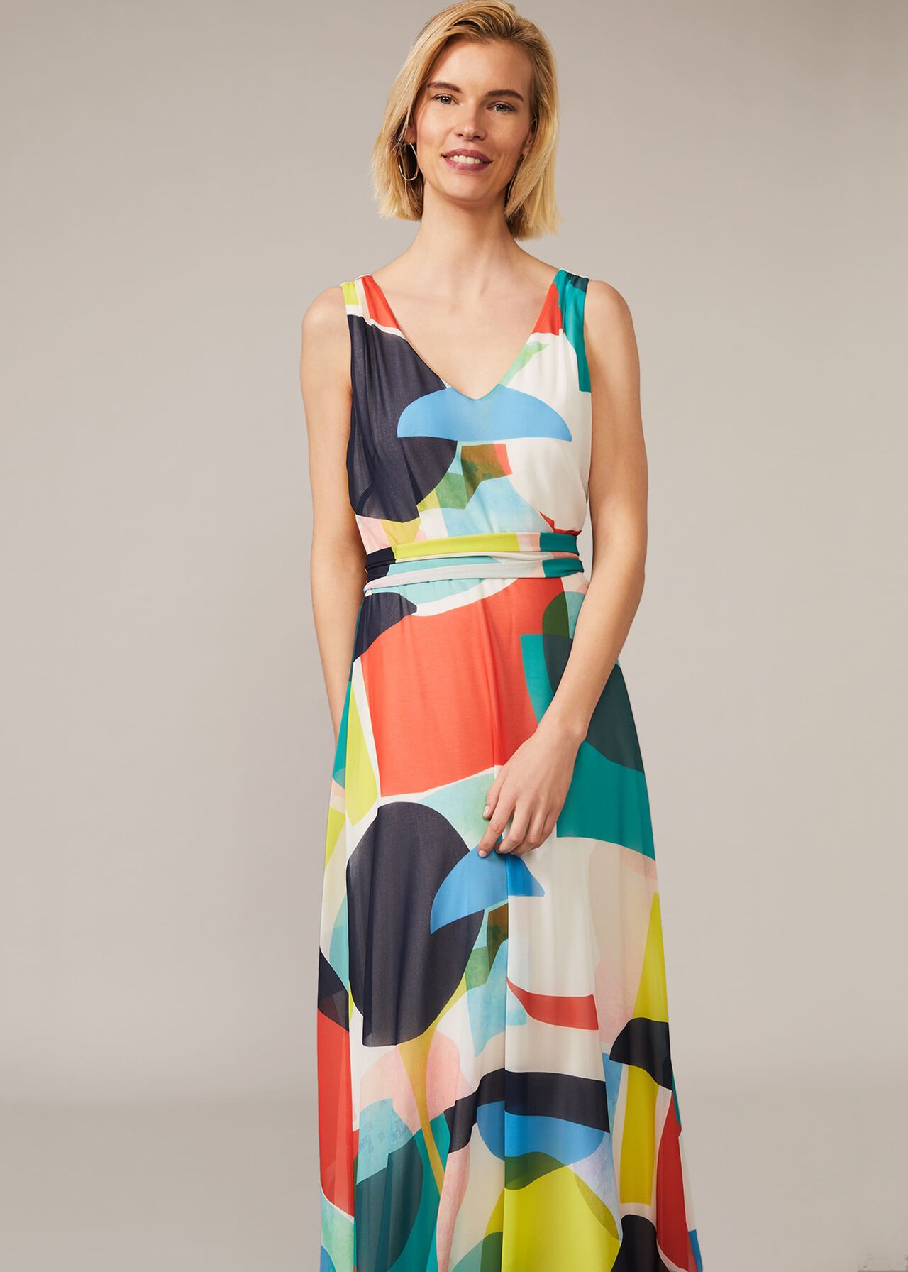 Ida Abstract Print Maxi Dress
