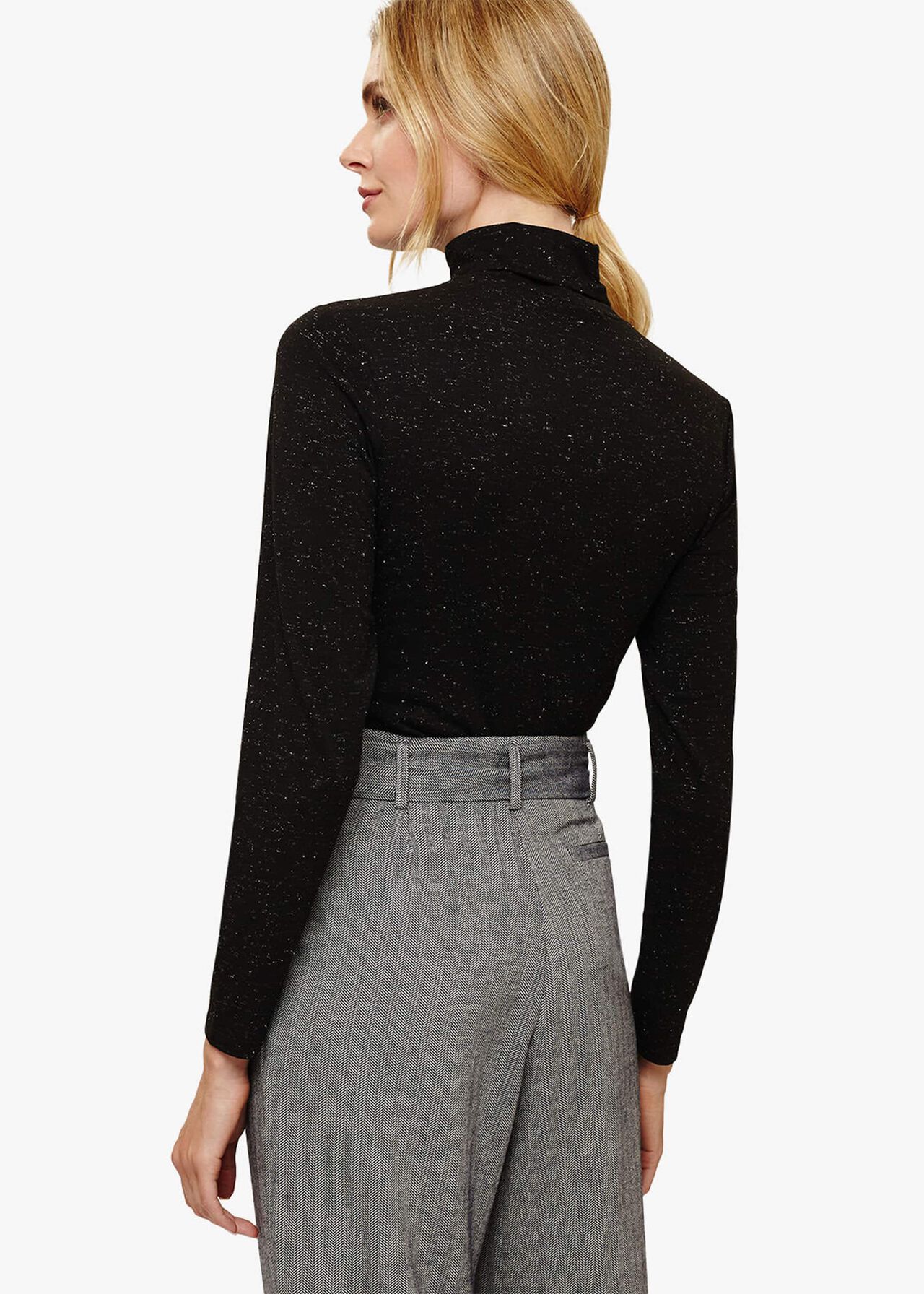 Riece Sparkle Roll Neck Top
